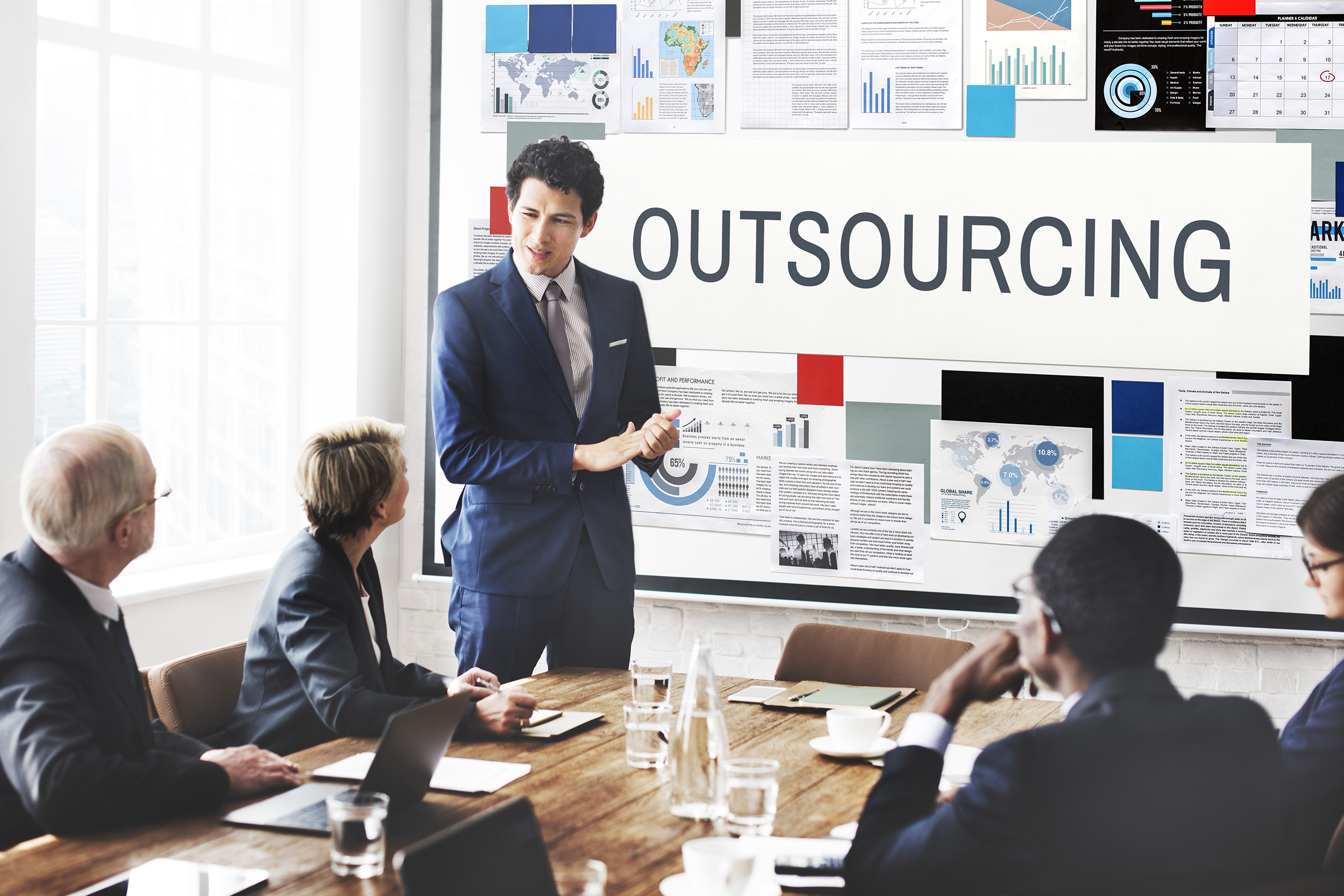 Outsourcing Function Tasks Contract Business Concept